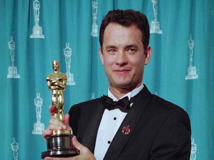 1994: Hanks won best actor at the Oscars for "Philadelphia" and thanked Wilson in his acceptance speech.