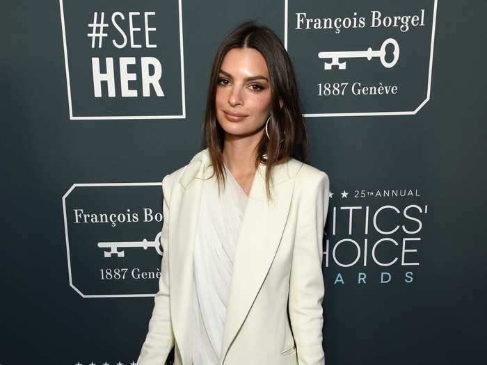 Emily Ratajkowski put her own spin on a bridal minidress at the 2020 Critic