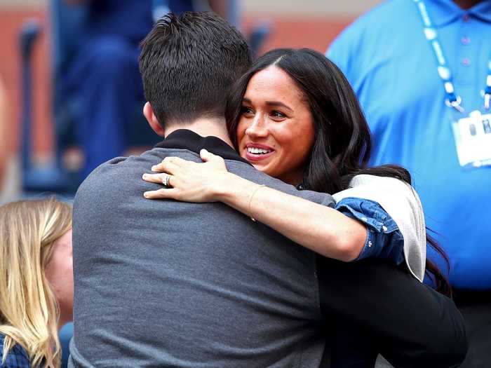 September 2019: Markle attends the US Open a few months after giving birth to Archie.