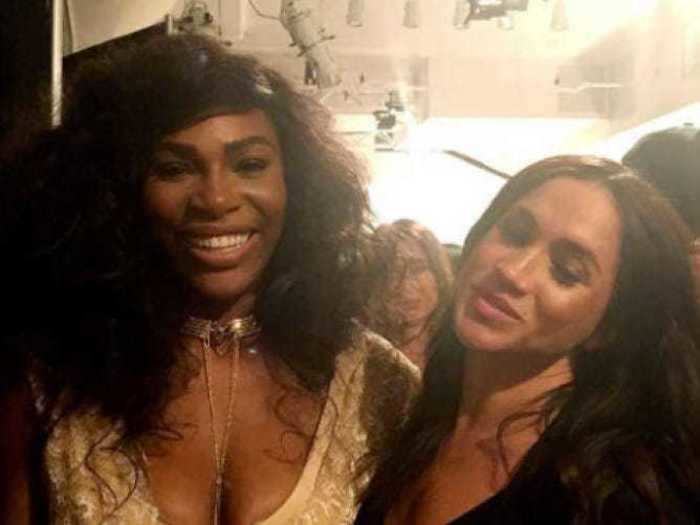 September 2016: Markle posts a funny photo of the two at Fashion Week and congratulates Williams for her line.