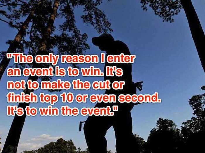 This quote about why he plays golf sums it up.