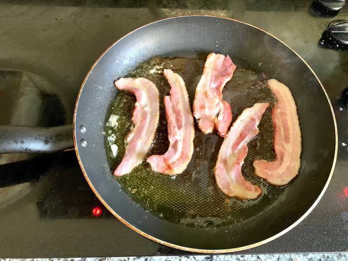 Then it was time to get my bacon going.