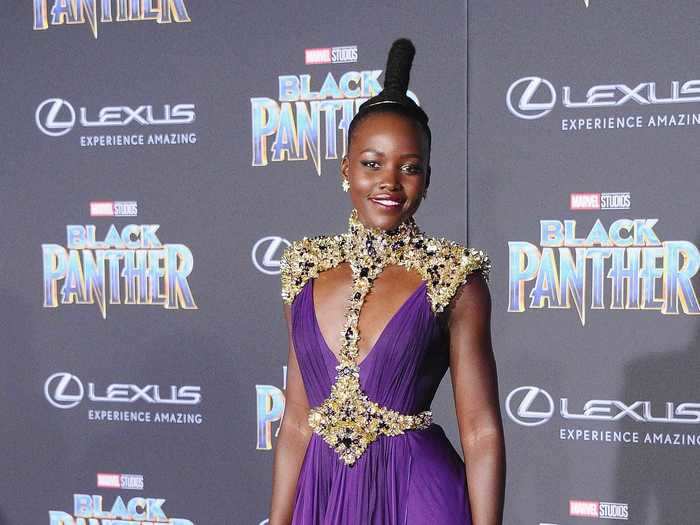 At the world premiere of "Black Panther" in 2018, Nyong