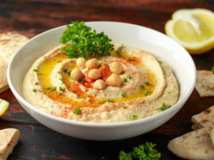 Peanut butter can act as the base for hummus.