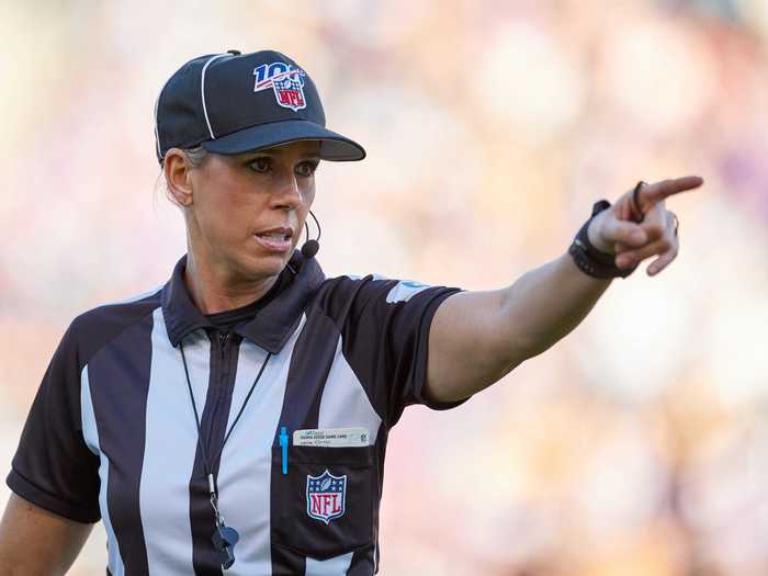 At Super Bowl LV in February, Sarah Thomas was the NFL