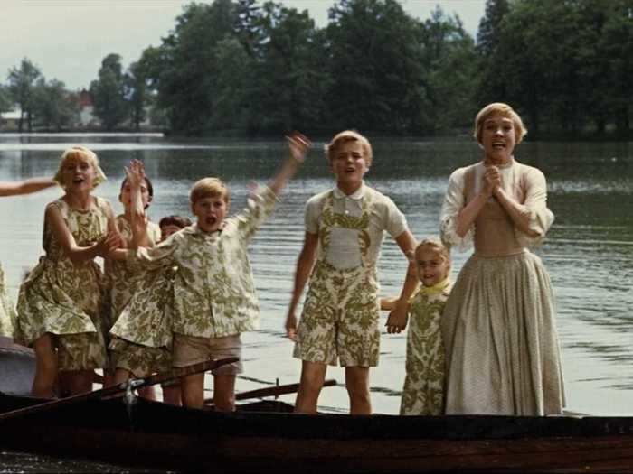 Andrews had to rescue the youngest von Trapp actor from drowning.