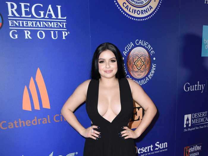 Winter attended the 2018 Palm Springs International Film Festival in a black dress complete with a plunging neckline and thigh-high slit.