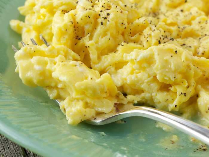 Scrambled eggs are often done wrong.