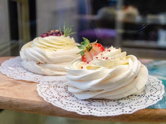 Eggs are the base of desserts like Pavlova.