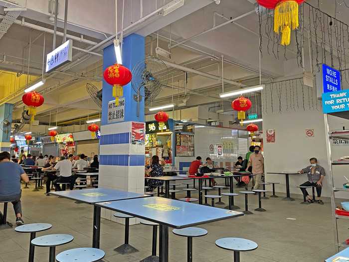 Tray in hand, I found a spot to sit at one of the hawker center