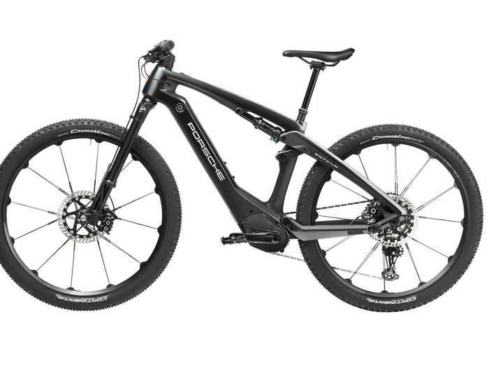 The eBike Cross has a full-suspension carbon frame.