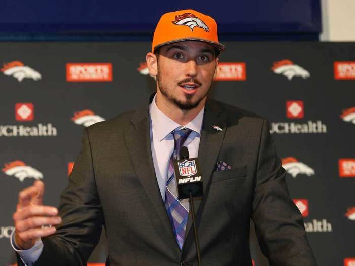 Paxton Lynch was the third quarterback off the board, taken with the 26th pick by the Denver Broncos.