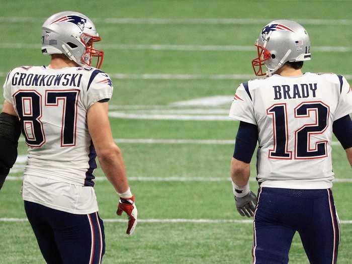 February 2019: Brady and Gronk win their third Super Bowl together.