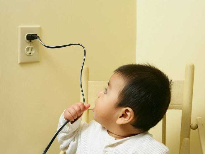 Make sure every outlet is covered so curious toddlers don