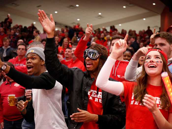 And masses of college students attended March Madness games until the tournament was cancelled March 12