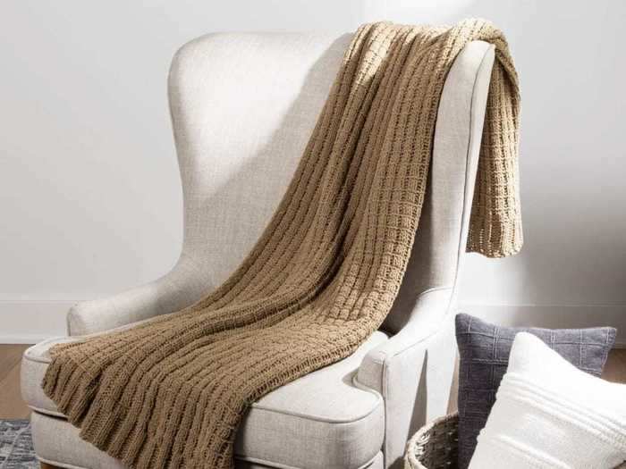 Add visual texture to your space with this beautiful and affordable throw blanket.