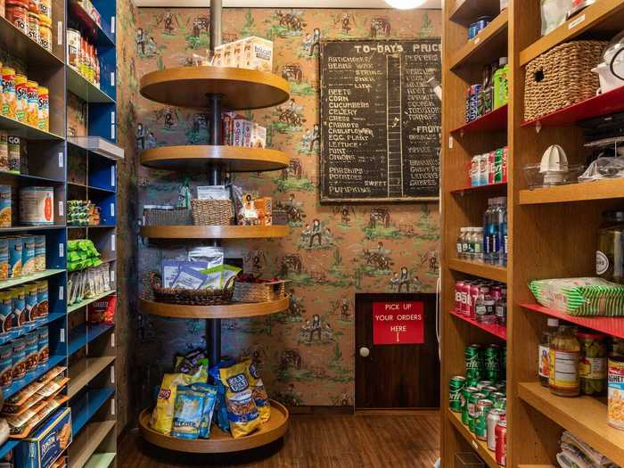 The couple transformed an old sound studio into a walk-in pantry.