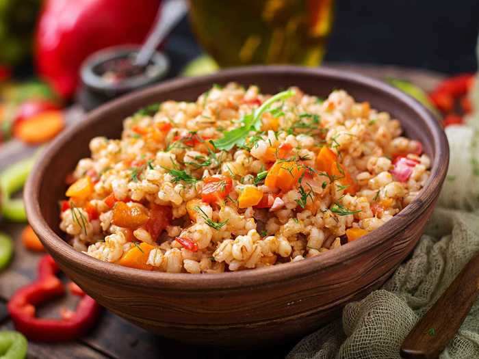 This take on risotto uses barley instead of rice, plus plenty of delicious veggies.