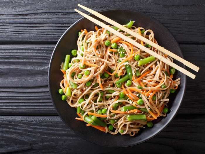 A soba noodle salad is a quick way to brighten up your day.