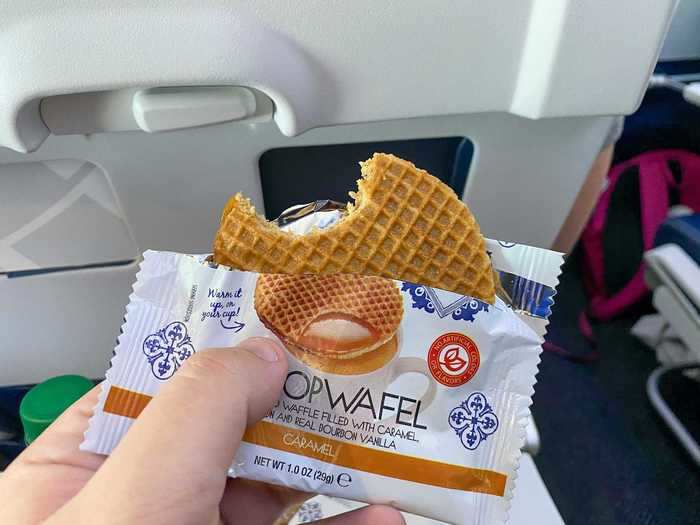 It was a nice touch and I was glad to see a semblance of normal. Plus, the Stroopwafel is among my favorite in-flight snacks.