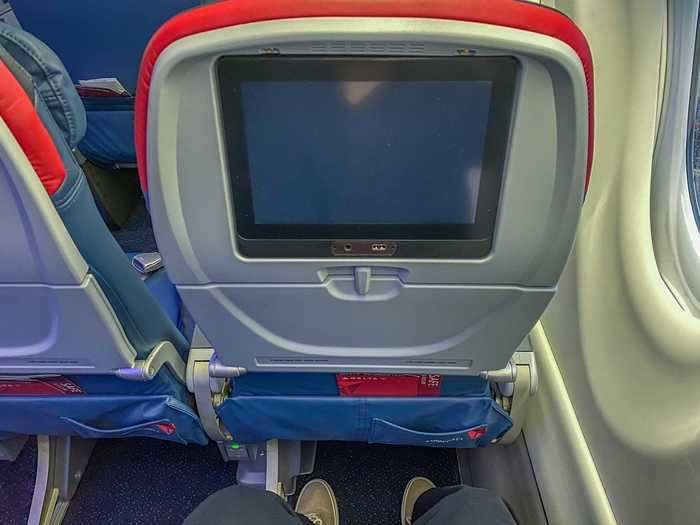 The seat was perfectly comfortable and the extra legroom gave me more room to stretch out.