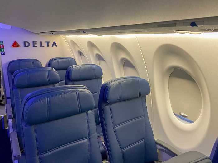 Another nice touch was the Delta branding in the back of the plane. I