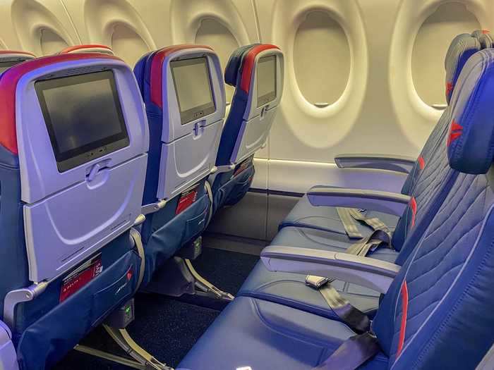 Delta charges extra for these seats but they do come with earlier boarding privileges, premium snacks, and complimentary alcoholic beverages in addition to the extra legroom.