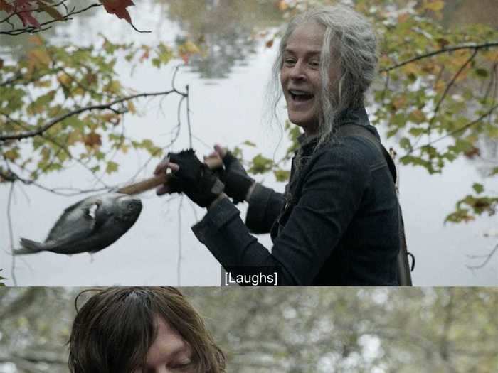 Daryl playfully teases that Carol