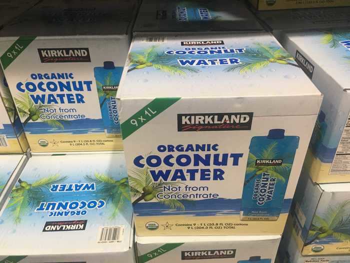 I keep a carton of coconut water in my fridge at all times.