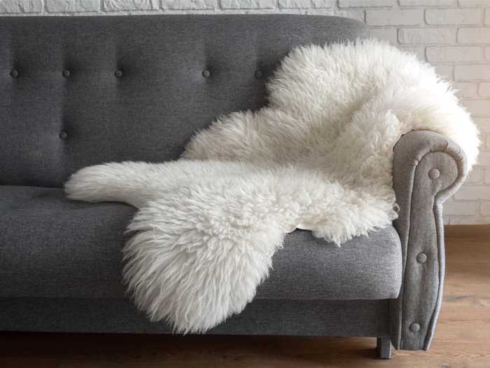 Nubby fabrics like sheepskin are very popular.