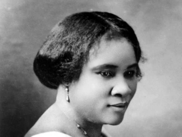 Madam C.J. Walker became the first female self-made millionaire in the US.