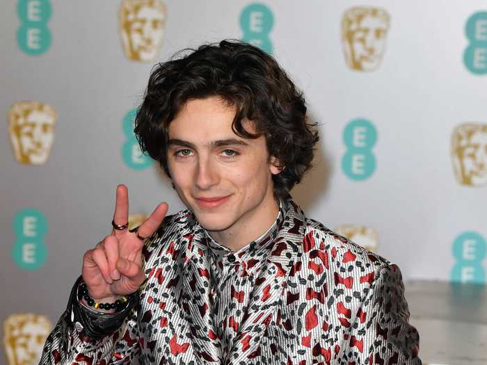 Timothée Chalamet chose a bold new look at the 2019 BAFTAs.