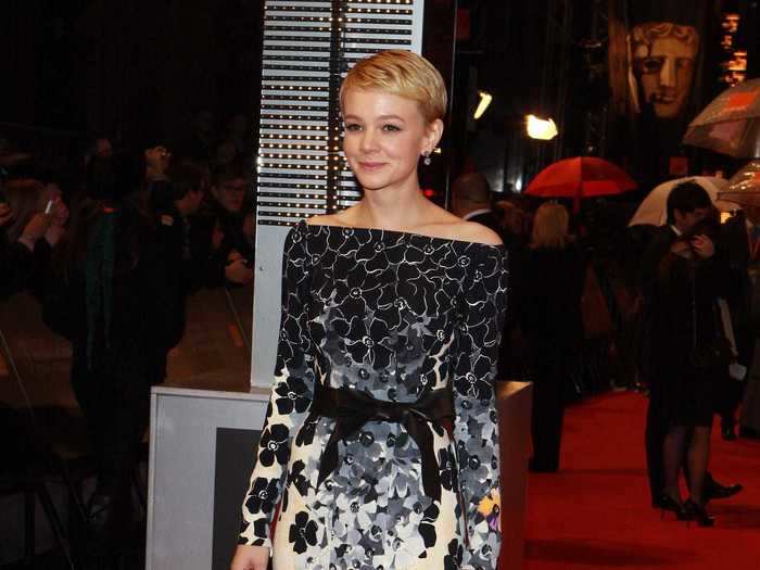 Carey Mulligan wore a floral Vionnet dress with YSL shoes in 2010.