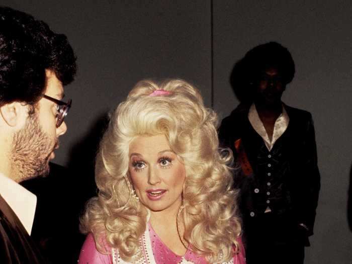 Dolly Parton certainly brought cowboy chic to the 1977 Grammys.