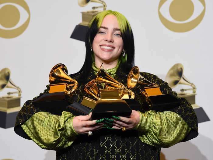 Billie Eilish is the first woman to take home the "Big Four" at the Grammy Awards: album, record of the year, song of the year, and best new artist.