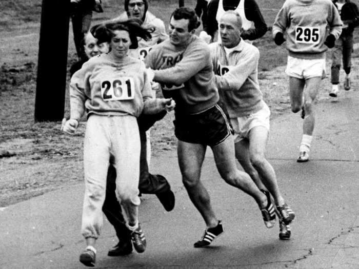 Kathrine Switzer was the first woman to run the Boston Marathon, even as officials tried to forcibly remove her from the racecourse.