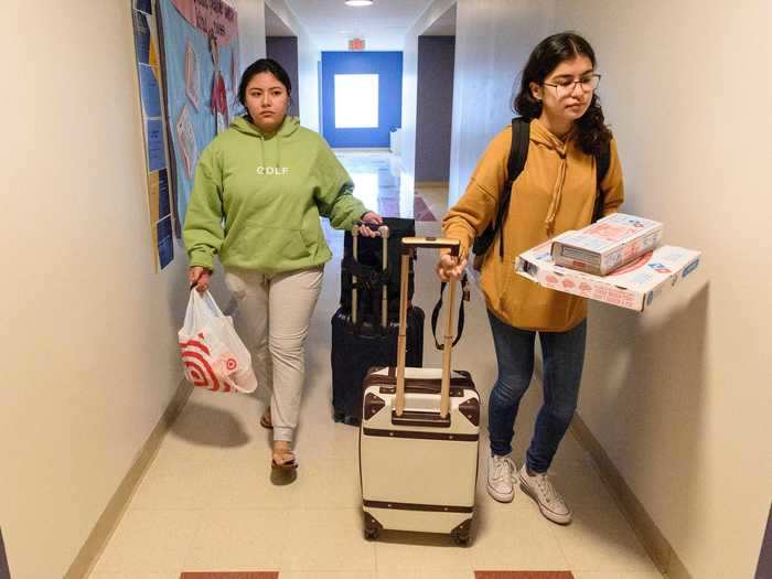 University students were sent home and proceeded with classes virtually via Zoom.