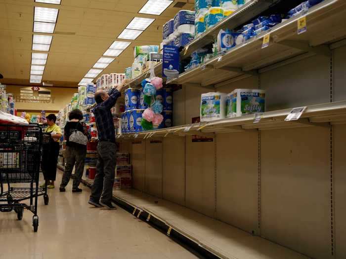 Panic-buying items became a trend as people raided grocery stores of common necessities, like hand sanitizer, face masks, and toilet paper.