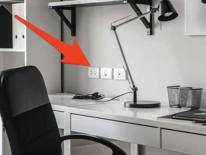 Extra power outlets can simplify an office space.