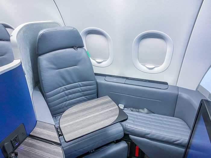 JetBlue even installed a separate cushioned seat here so a companion can share the space.