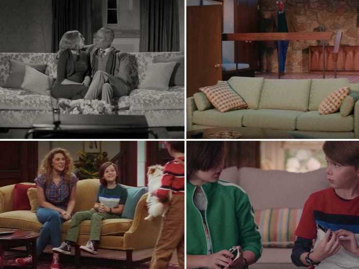 The interior design of the house changes each episode to reflect the decade, but the basic layout remains recognizable.