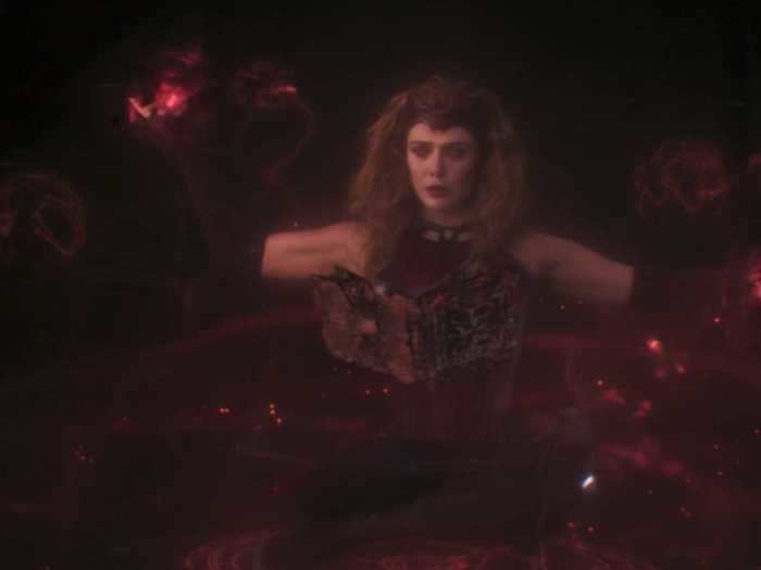 The end credits scene of the finale showed Wanda astral projecting while reading the Darkhold.