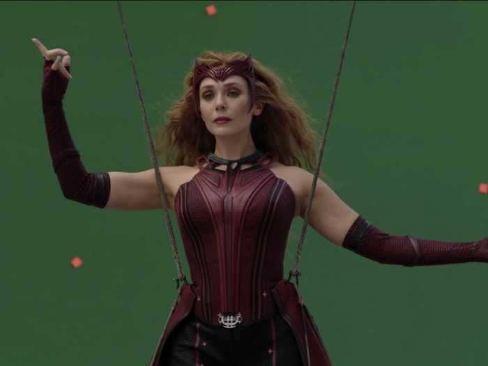 Behind-the-scenes footage showed that Olsen was in harness when filming the key moment.