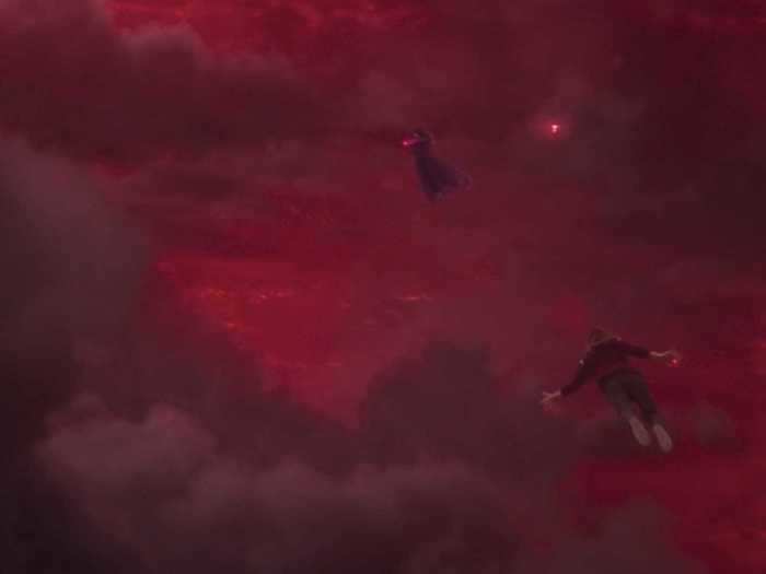 Wanda and Agatha had an intense showdown in the sky during the finale.