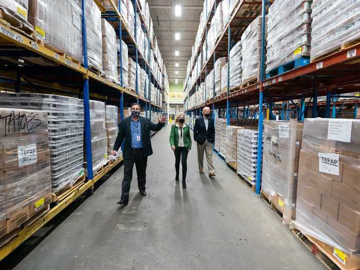 They toured a food bank in Houston in late February to learn more about how the federal government can combat hunger.