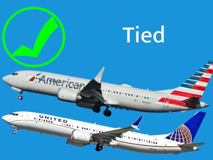 Winner: Tied. Both airlines did have the Max name displayed during check-in.