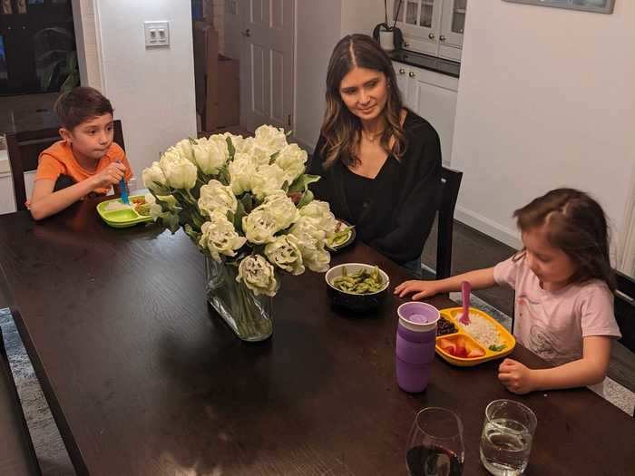 The family typically has dinner together around 5:30 p.m.