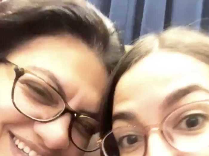 December 2018: Ocasio-Cortez and Tlaib went to Boston to support Pressley on her last day as city councilwoman.