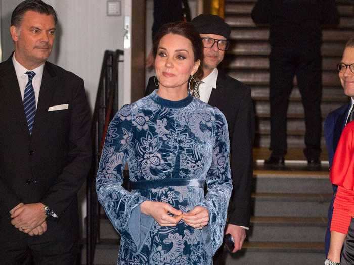 She wore Erdem again in Sweden while pregnant with Prince Louis.