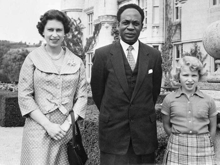 When prime minister of Ghana Kwame Nkrumah visited Balmoral Castle in Scotland, Queen Elizabeth told him she would have to cancel her trip to Ghana because of her pregnancy.